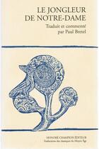 Couverture du livre « Le Jongleur De Notre-Dame » de Paul Bretel aux éditions Honore Champion