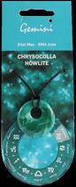 Couverture du livre « Pendentif pierre ronde percee - gemeaux - howlite chrysocolle » de  aux éditions Dg-exodif