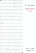 Couverture du livre « Rosshalde » de Hesse-H aux éditions Calmann-levy