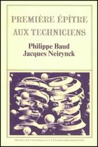 Couverture du livre « Premiere epitre aux techniciens » de Baud/Neirynck aux éditions Ppur