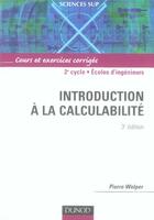Couverture du livre « Introduction à la calculabilité ; cours et exercices corrigés (3e édition) » de Pierre Wolper aux éditions Dunod