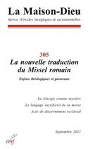 Couverture du livre « La maison dieu n.305 » de  aux éditions Cerf