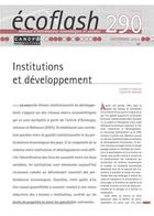 Couverture du livre « Ecoflash 290 : Institutions Et Developpement » de Cudeville Guenard aux éditions Canope Cndp