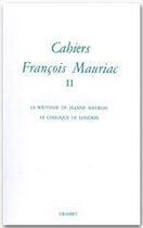 Couverture du livre « Cahiers Francois Mauriac t.11 » de  aux éditions Grasset Et Fasquelle