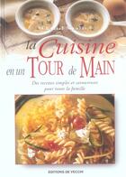 Couverture du livre « La cuisine en un tour de main » de Chantal Nicolas aux éditions De Vecchi