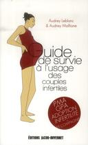 Couverture du livre « Guide de survie à l'usage des couples infertiles » de Audrey Malfione et Audrey Leblanc aux éditions Jacob-duvernet