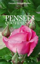 Couverture du livre « Pensées quotidiennes (édition 2010) » de Omraam Mikhael Aivanhov aux éditions Prosveta