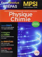 Couverture du livre « Exos resolus - prepas physique-chimie mpsi - op lmd » de  aux éditions Hachette Education