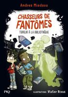 Couverture du livre « Chasseurs de fantômes Tome 5 : terreur à la bibliothèque » de Victor Rivas et Andres Miedoso aux éditions Pocket Jeunesse
