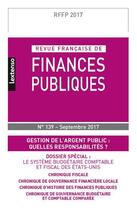 Couverture du livre « Revue francaise de finances publiques n 139 - septembre 2017 » de  aux éditions Lgdj