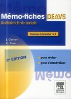 Couverture du livre « Mémo-fiches ; deavs ; auxiliaire de vie sociale ; mémo-fiches ; 2e édition » de Jacqueline Gassier aux éditions Elsevier-masson