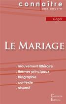 Couverture du livre « Le mariage, de Nikolaj Vasil Evic Gogol » de  aux éditions Editions Du Cenacle