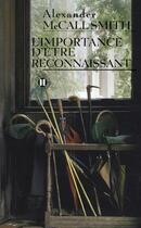 Couverture du livre « L'importance d'être reconnaissant » de Alexander Mccall Smith aux éditions Des Deux Terres