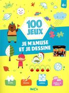 Couverture du livre « 100 jeux - je m'amuse et je dessine 4+ » de  aux éditions Le Ballon