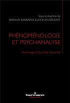 Couverture du livre « Phenomenologie et psychanalyse - hommage a guy-felix duportail » de Renaud Barbaras aux éditions Hermann