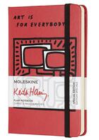 Couverture du livre « Keith Haring carnet poche ligné scarlet » de  aux éditions Moleskine