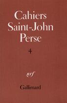 Couverture du livre « Cahiers Saint John Perse t.4 » de  aux éditions Gallimard