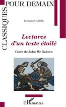 Couverture du livre « Lectures d'un texte étoilé ; Corée de John Mac Gahern » de Bertrand Cardin aux éditions L'harmattan