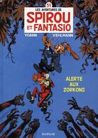 Couverture du livre « Spirou et Fantasio Tome 51 : alerte aux Zorkons » de Fabien Vehlmann et Yoann aux éditions Dupuis