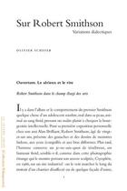 Couverture du livre « Sur Robert Smithson : variations dialectiques » de Olivier Schefer aux éditions Lettre Volee