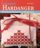 Couverture du livre « Broderie Hardanger ; coussins, pochettes et petits sacs... » de Nicole Mateos aux éditions Oskar