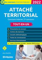 Couverture du livre « Attaché territorial : concours interne, 3e concours (édition 2021/2022) » de Marc Dalens aux éditions Studyrama