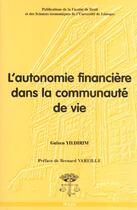 Couverture du livre « L'autonomie financiere dans la communaute de vie » de Gulsen Yildirim aux éditions Pu De Limoges