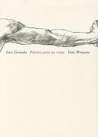 Couverture du livre « Poèmes pour un corps » de Luis Cernuda aux éditions Fata Morgana