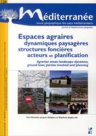 Couverture du livre « Espaces agraires dynamiques paysageres structures foncieres acteurs et planifica » de Minvielle Paul aux éditions Pu De Provence