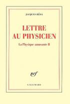 Couverture du livre « Lettre au physicien » de Jacques Réda aux éditions Gallimard