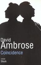 Couverture du livre « Coincidence » de David Ambrose aux éditions Stock