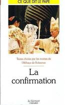 Couverture du livre « La confirmation » de  aux éditions Jubile