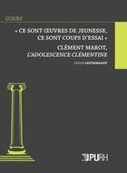 Couverture du livre « Ce sont oeuvres de jeunesse, ce sont coups d'essai