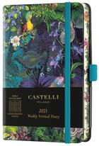 Couverture du livre « Agenda 2021 semainier vertical poche eden lily » de  aux éditions Castelli Milano