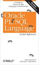 Couverture du livre « Oracle PL/SQL language pocket reference » de Steven Feuerstein aux éditions O'reilly Media