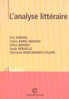 Couverture du livre « L'Analyse Litteraire ; Notions Et Reperes » de Eric Bordas aux éditions Armand Colin