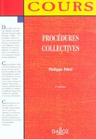 Couverture du livre « Procedures Collectives ; 3e Edition » de Philippe Petel aux éditions Dalloz