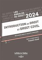Couverture du livre « Annales introduction au droit et droit civil (édition 2024) » de Thierry Gare aux éditions Dalloz