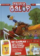 Couverture du livre « Triple galop Tome 1 » de Benoit Du Peloux et Michel Rodrigue aux éditions Bamboo