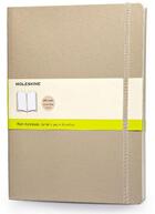 Couverture du livre « Carnet kaki/beige couverture souple très grand format pages blanches » de Moleskine aux éditions Moleskine Papet