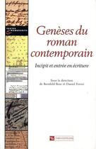 Couverture du livre « Genese du roman contemporain -reimpression- » de  aux éditions Cnrs