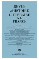 Couverture du livre « Revue d'histoire littéraire de la France T.4 (édition 2017) » de Revue D'Histoire Litteraire De La France aux éditions Classiques Garnier