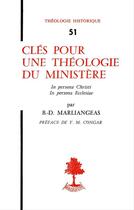 Couverture du livre « Cles pour une theologie du ministere : in persona christi, in persona ecclesiae » de B-D Marliangeas aux éditions Beauchesne