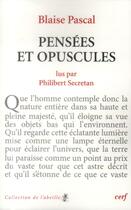 Couverture du livre « Blaise pascal : pensees et opuscules » de Philibert Secretan aux éditions Cerf