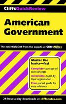 Couverture du livre « CliffsQuickReview American Government » de Soifer Paul aux éditions Houghton Mifflin Harcourt