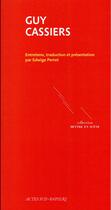 Couverture du livre « Guy Cassiers » de Edwige Perrot aux éditions Actes Sud-papiers