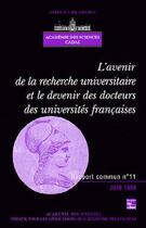 Couverture du livre « L'avenir de la recherche universitaire » de Academie Des Science aux éditions Tec Et Doc