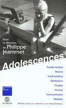 Couverture du livre « Adolescence » de Philippe Jammet aux éditions Syros