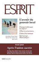 Couverture du livre « Esprit février 2015 - L'avenir du pouvoir local/ Après l'union sacrée » de  aux éditions Epagine