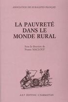 Couverture du livre « La pauvreté dans le monde rural » de Pierre Maclouf aux éditions Editions L'harmattan